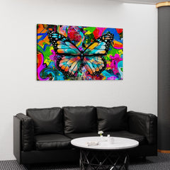 Multicolor Beautiful Butterfly Art