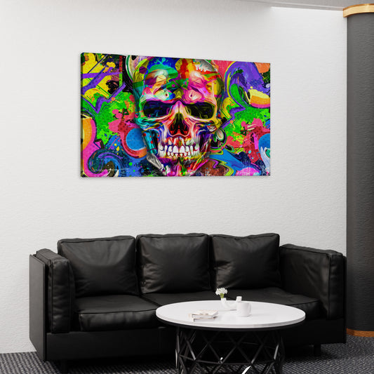 Skull Colorful Canvas Art