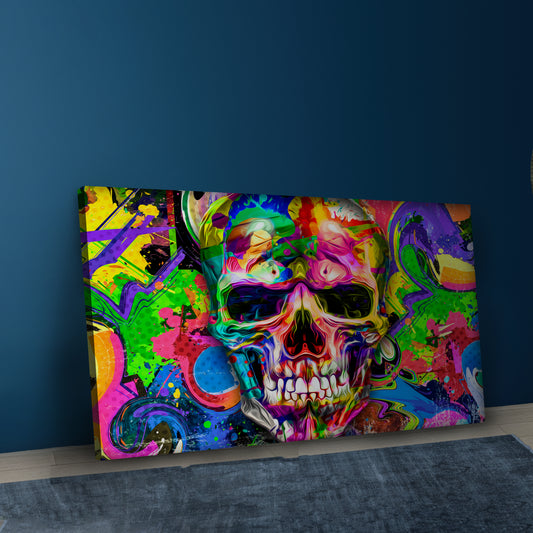 Skull Colorful Canvas Art