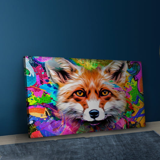 Colorful Fox Canvas Wall Art