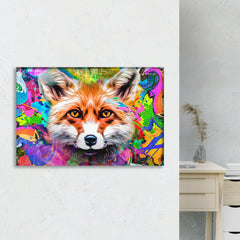 Colorful Fox Canvas Wall Art