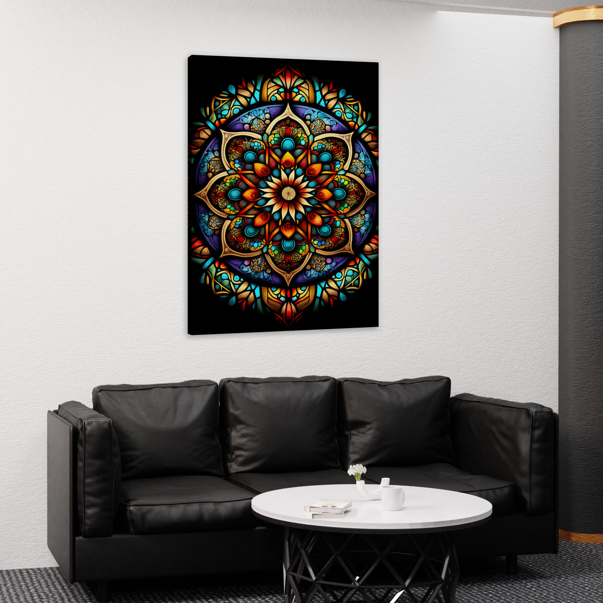 Petal Harmony Mandala Canvas Prints