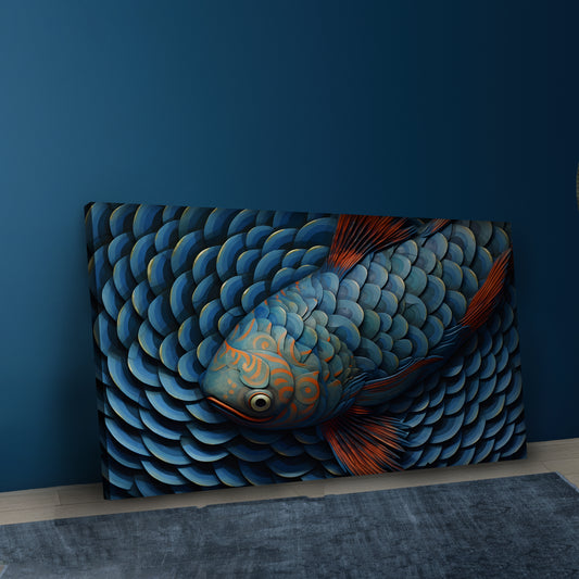 Blue Fish Canvas Wall Art