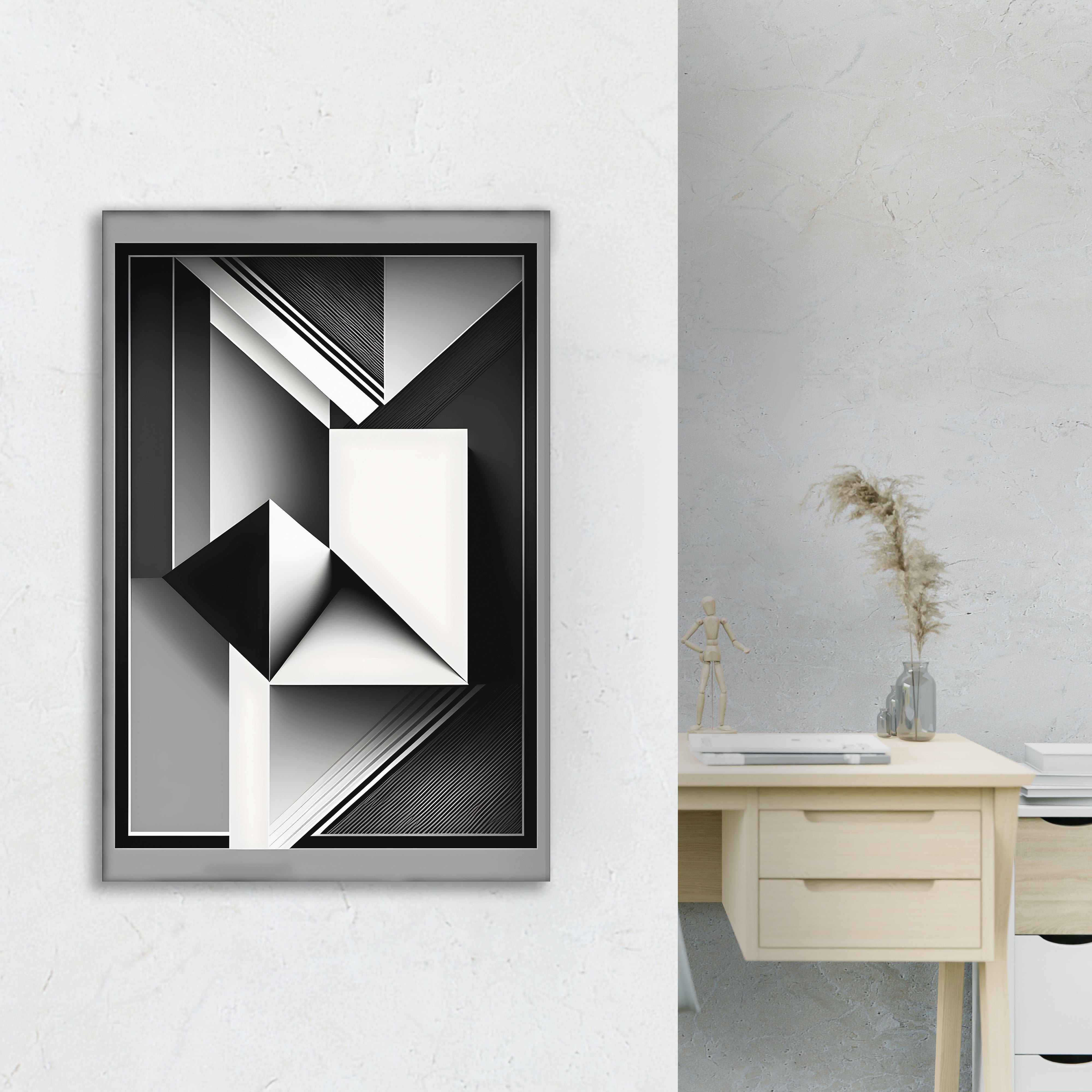Origami Canvas Abstract Art.