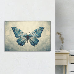 Blue & White Butterfly Canvas Art