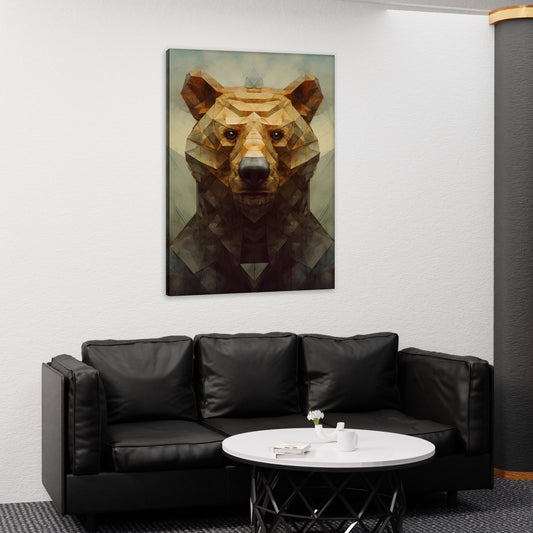 Bear Face Canvas Wall Art