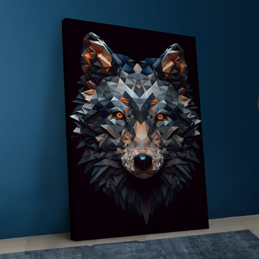 Wolf Face Canvas Wall Art