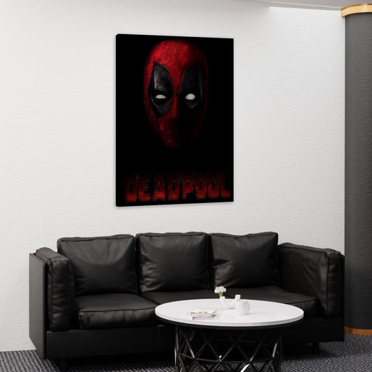 Deadpool Face Canvas Wall Art