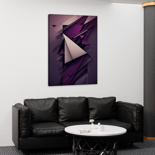 Purple Tri Abstract Art