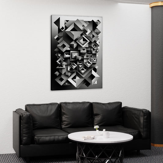 Black Share Canvas Abstract Art.