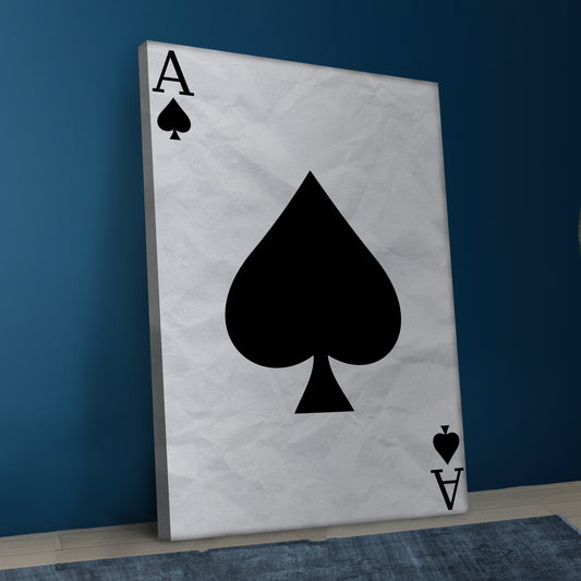 Ace of Black Canvas Wall Art