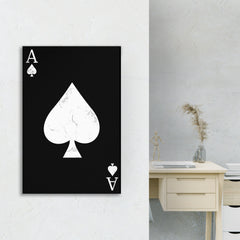 Ace of White Canvas Wall Art