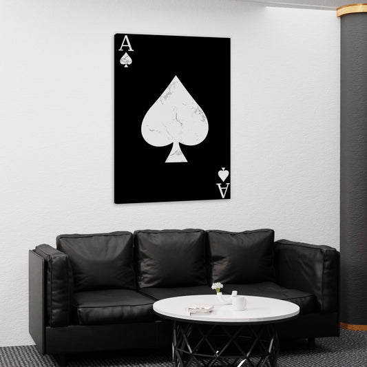 Ace of White Canvas Wall Art