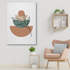 Abstract Geometric & Botanical Canvas Wall Art – Modern Minimalist Design