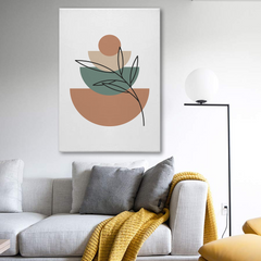 Abstract Geometric & Botanical Canvas Wall Art – Modern Minimalist Design