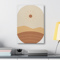 Desert Sun Abstract Canvas Wall Art Print – Minimalist Modern Home Decor