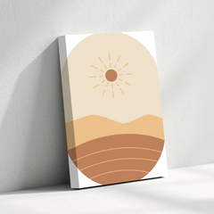 Desert Sun Abstract Canvas Wall Art Print – Minimalist Modern Home Decor