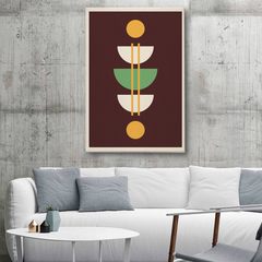 Boho Abstract Geometric Brown Canvas Wall Art – Modern Minimalist Wall Decor