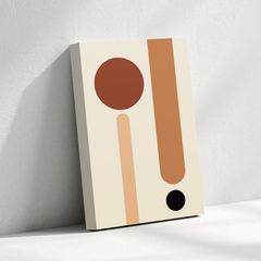 Minimalist Geometric Canvas Wall Art – Abstract Shapes in Earth Tones