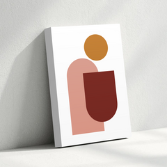 Modern Abstract Geometric Canvas Wall Art – Minimal Shapes in Warm Earth Tones