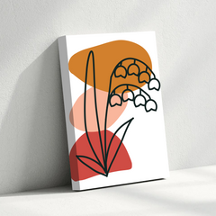 Lily of the Valley Abstract Canvas Wall Art – Minimalist Botanical Print for Modern Interiors
