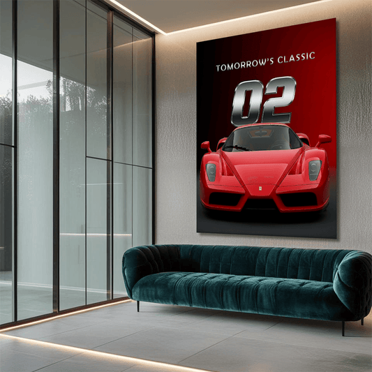 Ferrari Enzo Red Canvas Wall Art – Classic Supercar Wall Decor