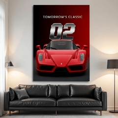 Ferrari Enzo Red Canvas Wall Art – Classic Supercar Wall Decor