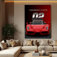 Ferrari Enzo Red Canvas Wall Art – Classic Supercar Wall Decor