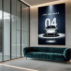 Porsche Carrera GT Silver Canvas Wall Art – Iconic Supercar Wall Decor