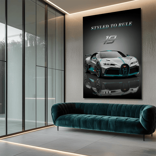 Bugatti Divo Silver Supercar Canvas Wall Art – Exclusive Luxury Automotive Décor