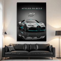 Bugatti Divo Silver Supercar Canvas Wall Art – Exclusive Luxury Automotive Décor