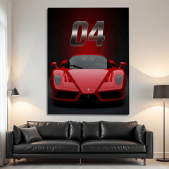 Ferrari Enzo Red Supercar Canvas Wall Art – Iconic Italian Automotive Décor