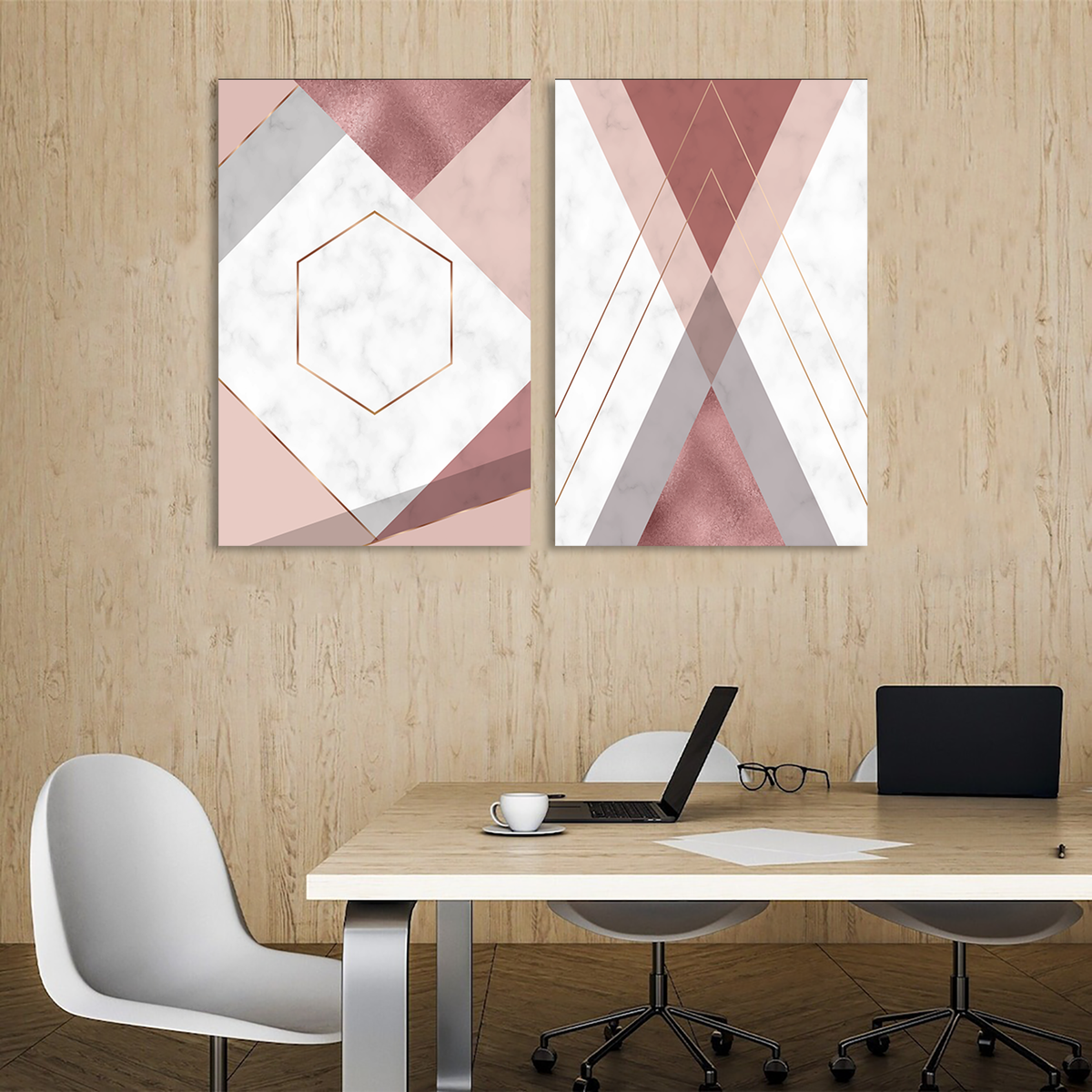 Geometric Waves Canvas Wall Art Prints