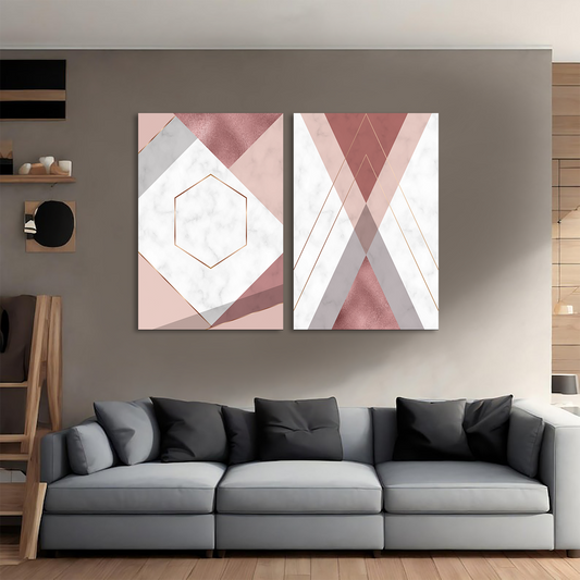 Geometric Waves Canvas Wall Art Prints