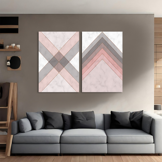 Geometric Dimension Canvas Wall Art Prints