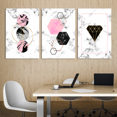 Geometric Assemblage Canvas Wall Art Prints