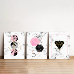 Geometric Assemblage Canvas Wall Art Prints