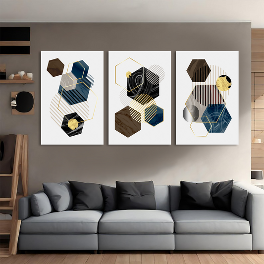 Geometric Intersections Canvas Wall Art Prints