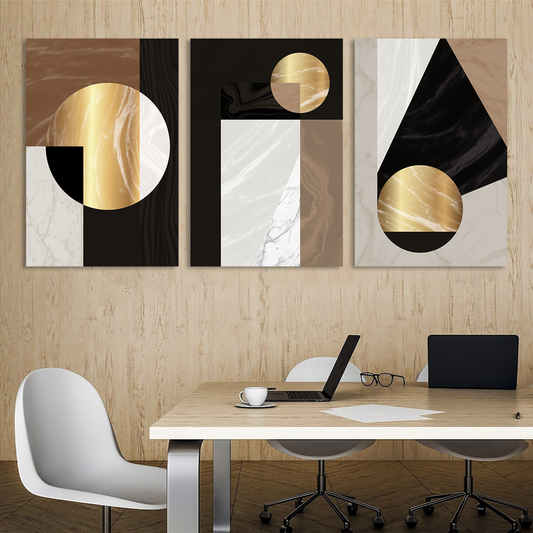 Geometric Echoes Canvas Wall Art Prints