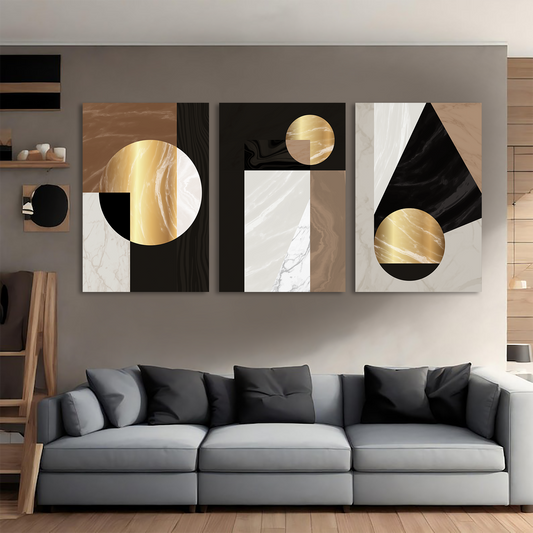 Geometric Echoes Canvas Wall Art Prints