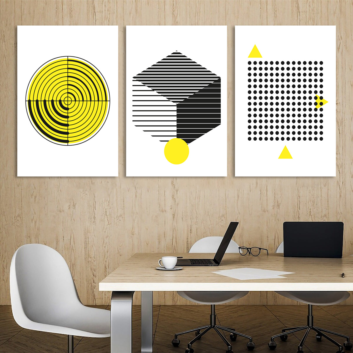 Geometric Waves Canvas Wall Art Prints