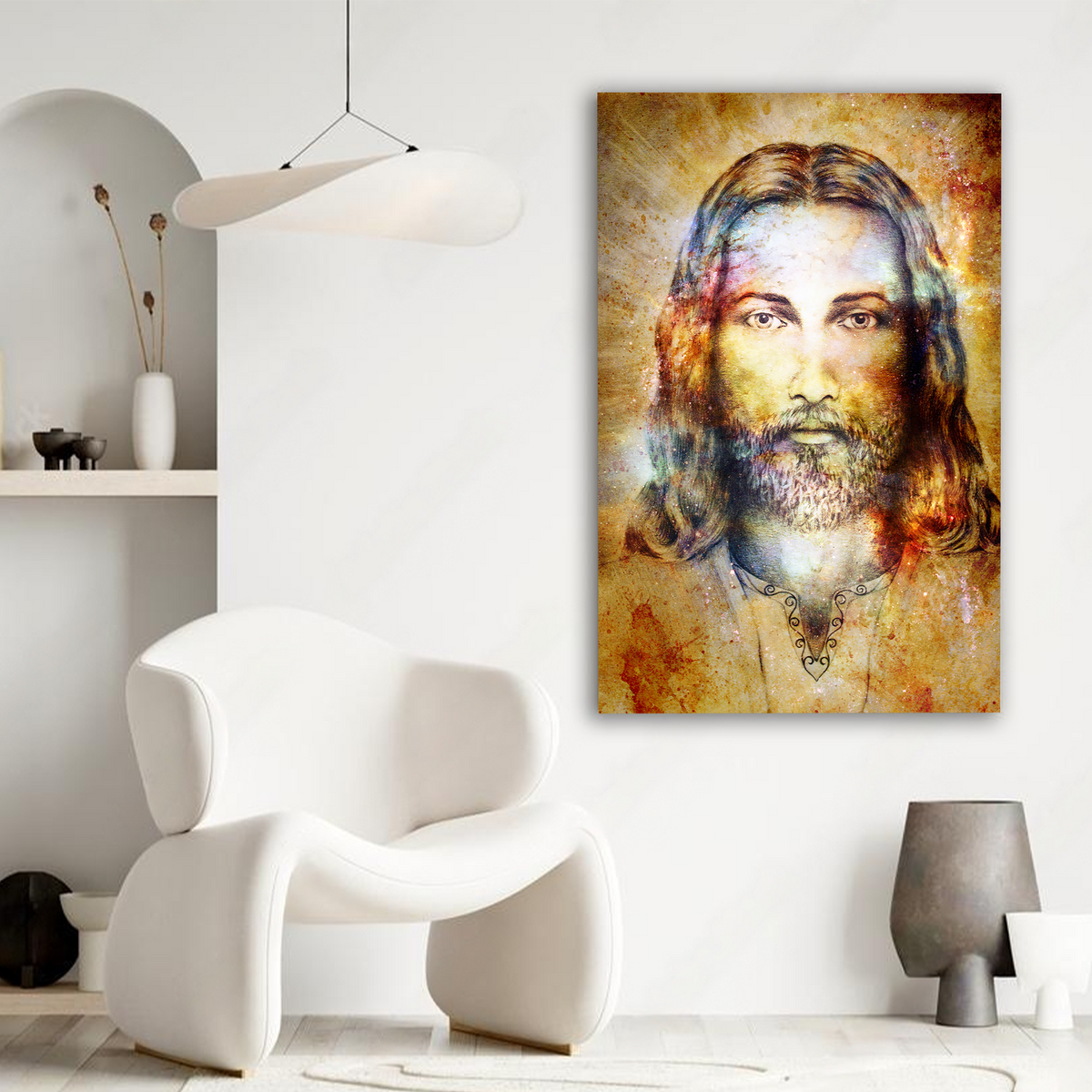 Serene Savior Canvas Wall Art Prints