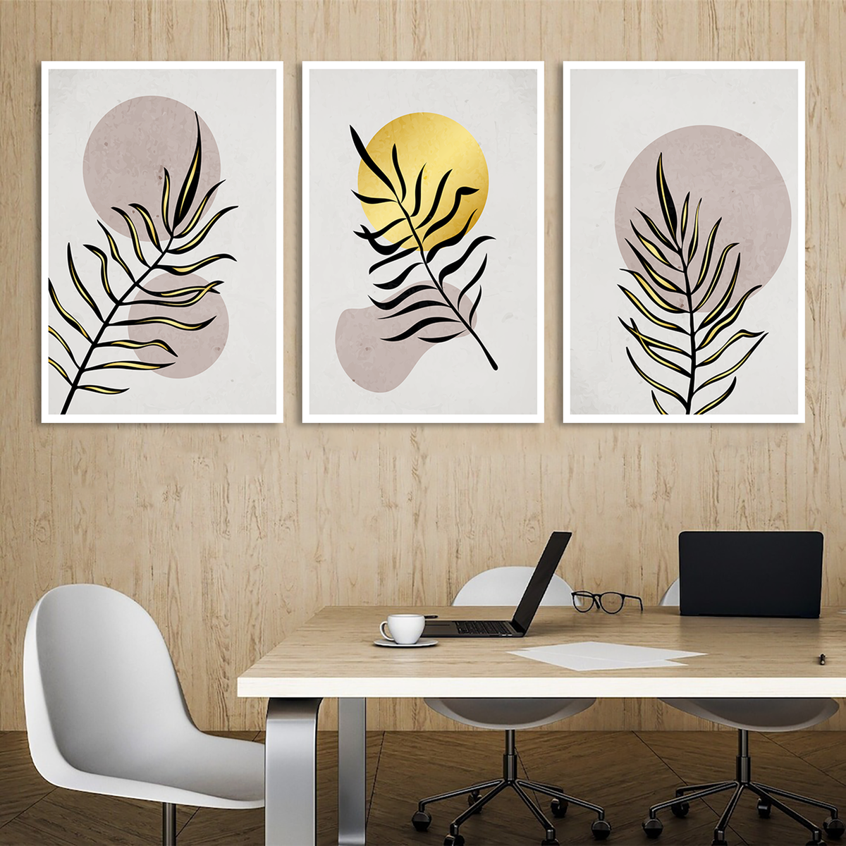 Sophisticated Floral Minimalist Canvas Wall Art Prints