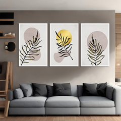 Sophisticated Floral Minimalist Canvas Wall Art Prints