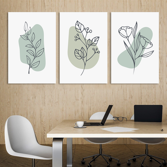 Enchanting Floral Minimalist Canvas Wall Art Prints