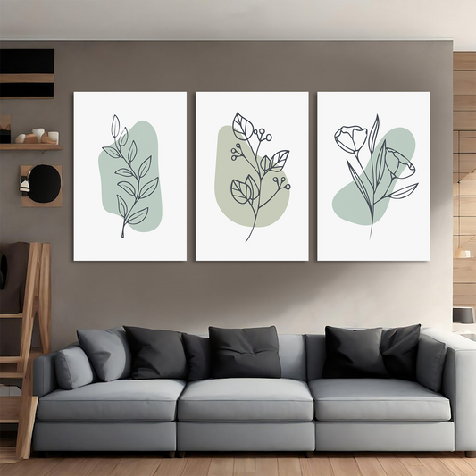 Enchanting Floral Minimalist Canvas Wall Art Prints