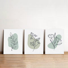 Enchanting Floral Minimalist Canvas Wall Art Prints