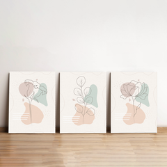 Radiant Floral Minimalist Canvas Wall Art Prints