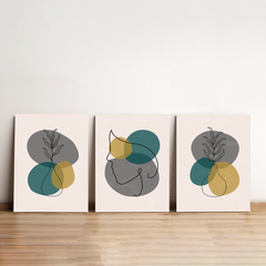 Graceful Floral Minimalist Canvas Wall Art Prints