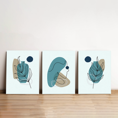 Vibrant Floral Minimalist Canvas Wall Art Prints